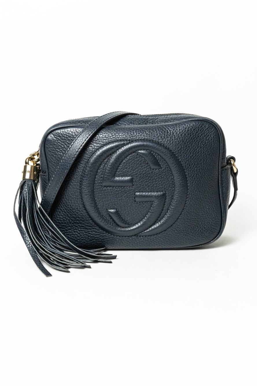 Gucci Pebbled Calfskin Small Soho Disco Bag Black